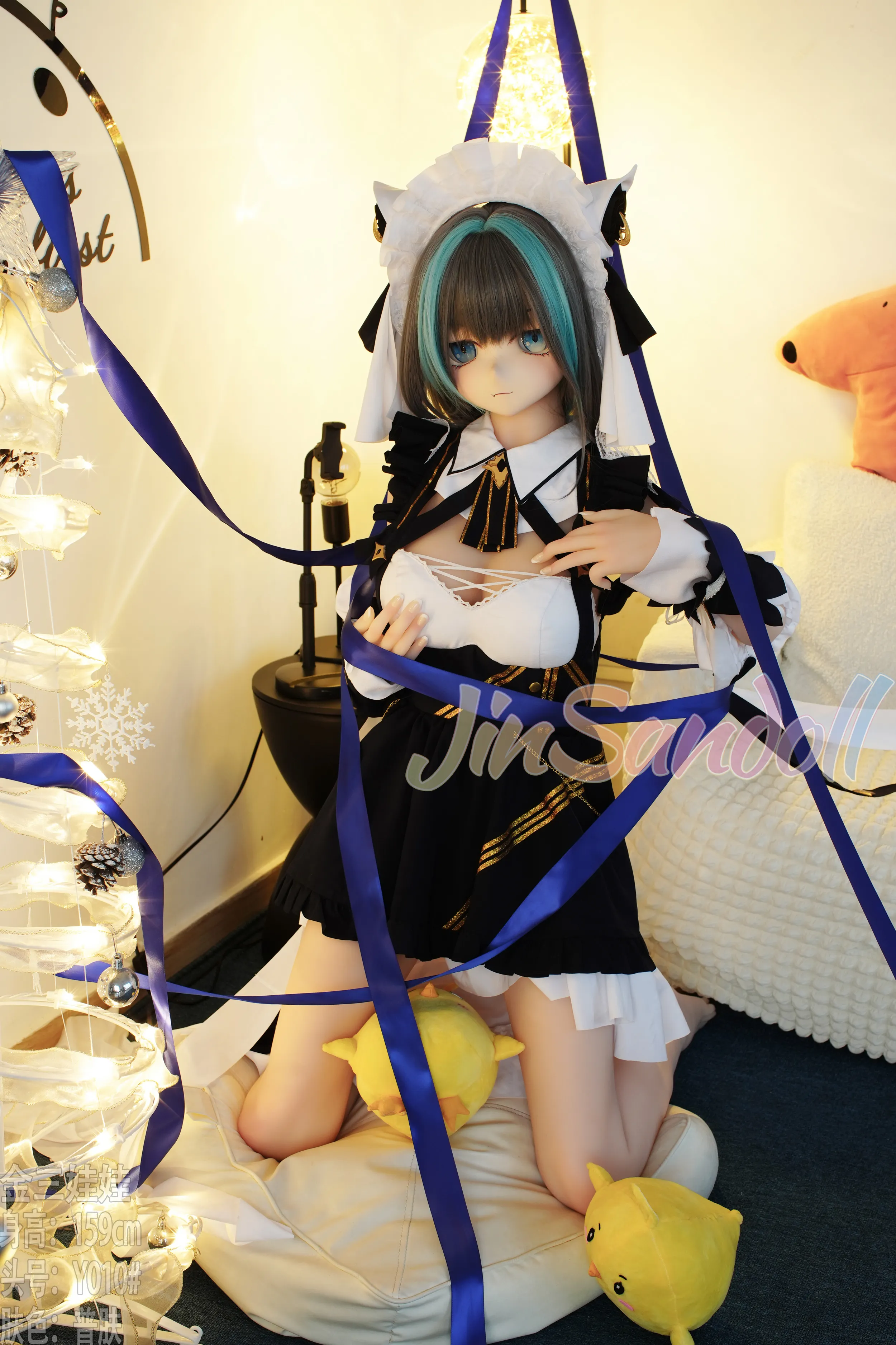 159cm (5ft3) H-Cup Poupée d'amour réaliste style anime Tête en PVC + corps en S-TPE Poupée sexuelle Tête #Y010
